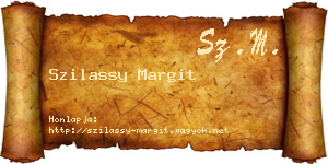 Szilassy Margit névjegykártya